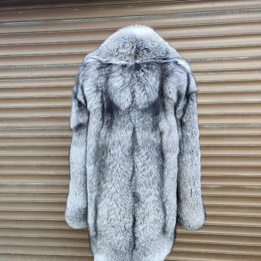 Mens Frost Fox Fur Coat, Size L - Picture 2 of 5